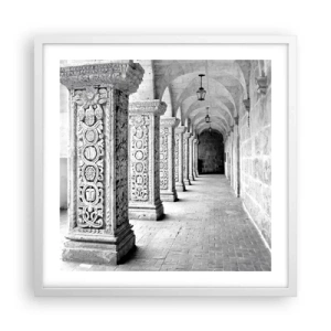 Pôster em moldura branca - E para onde...? - 50x50 cm