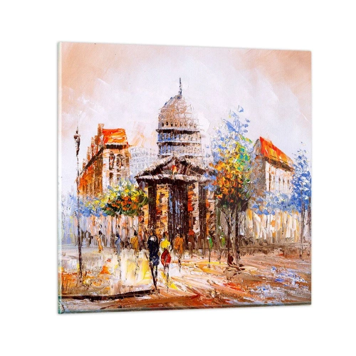 Quadro em vidro - Passeio por Paris - 30x30 cm