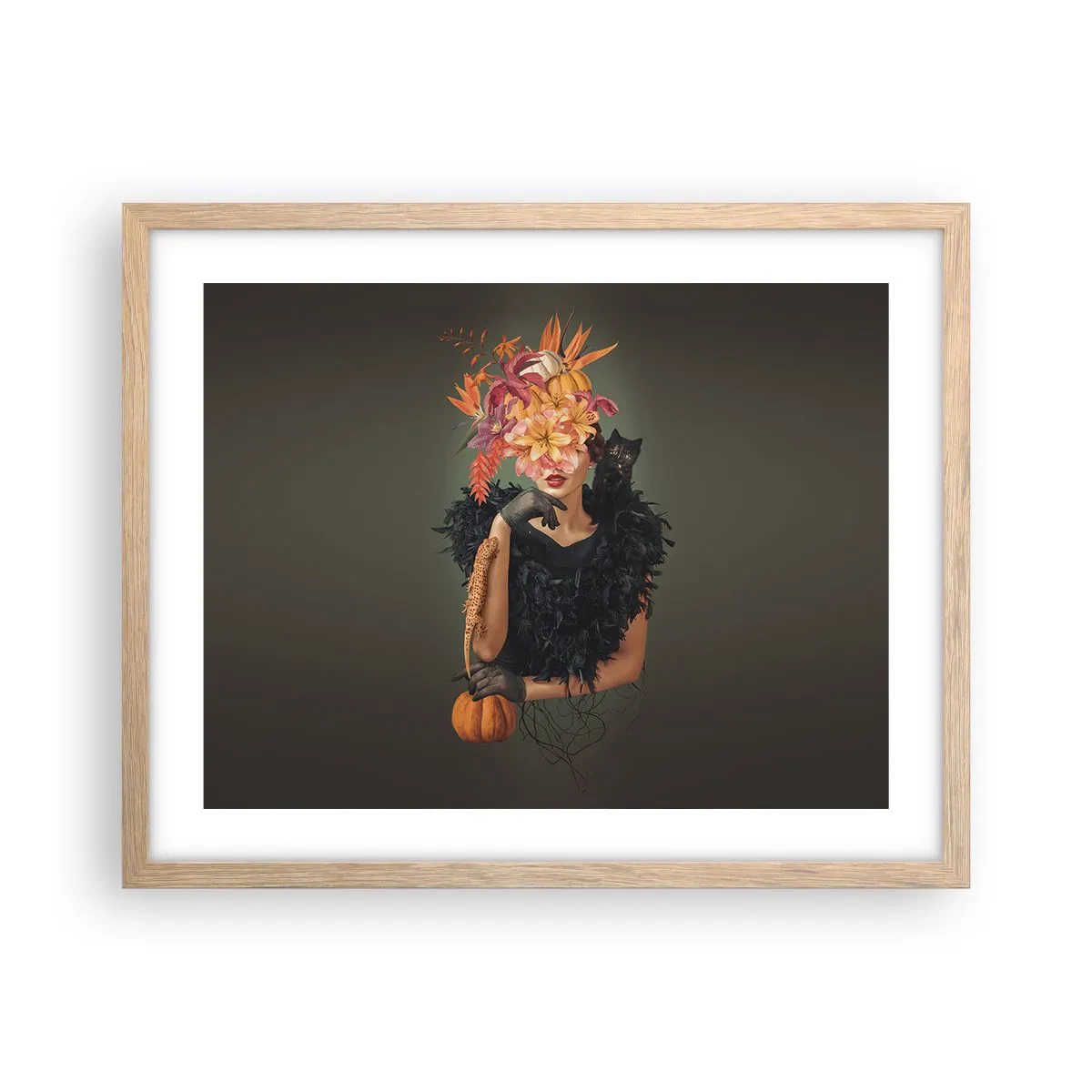 Pôster com moldura de carvalho claro - O feitiço da bruxa - 50x40 cm