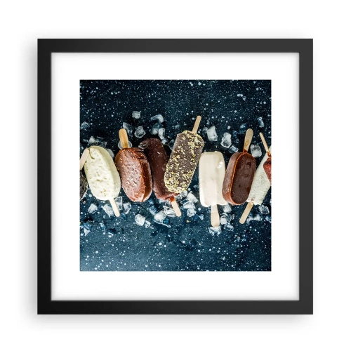 Pôster com moldura preta - O sabor de um verão quente - 30x30 cm