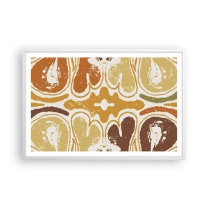 Pôster em moldura branca - Abstração sentimental - 91x61 cm