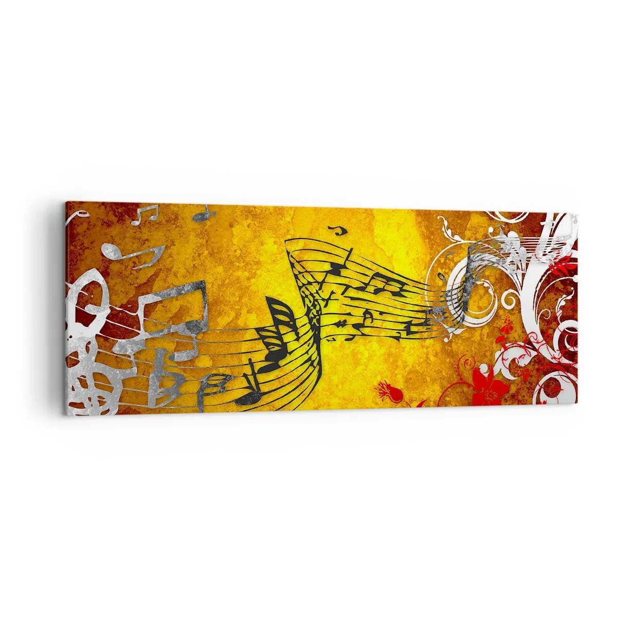 Quadro em tela - Deixe a música fluir - 140x50 cm