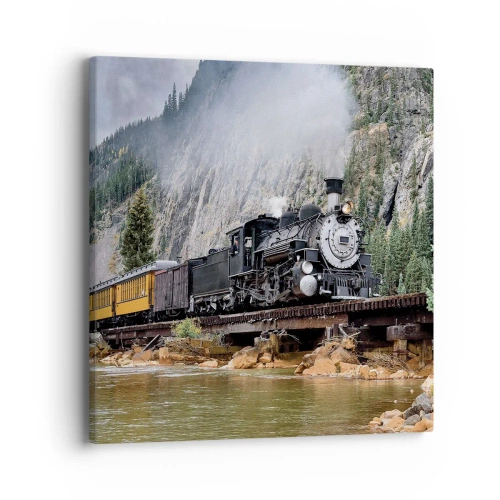 Quadro em tela - Para onde? Onde? - 40x40 cm