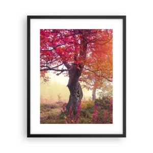 Pôster com moldura preta - Um frenesi de florescimento - 40x50 cm