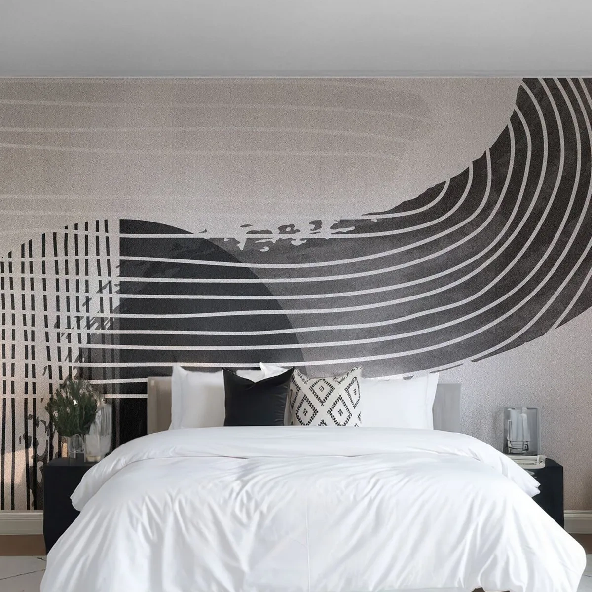Papel de Parede Premium Sand - Ida e volta - Minimalismo, Abstração, Pedaço - 250x175 cm