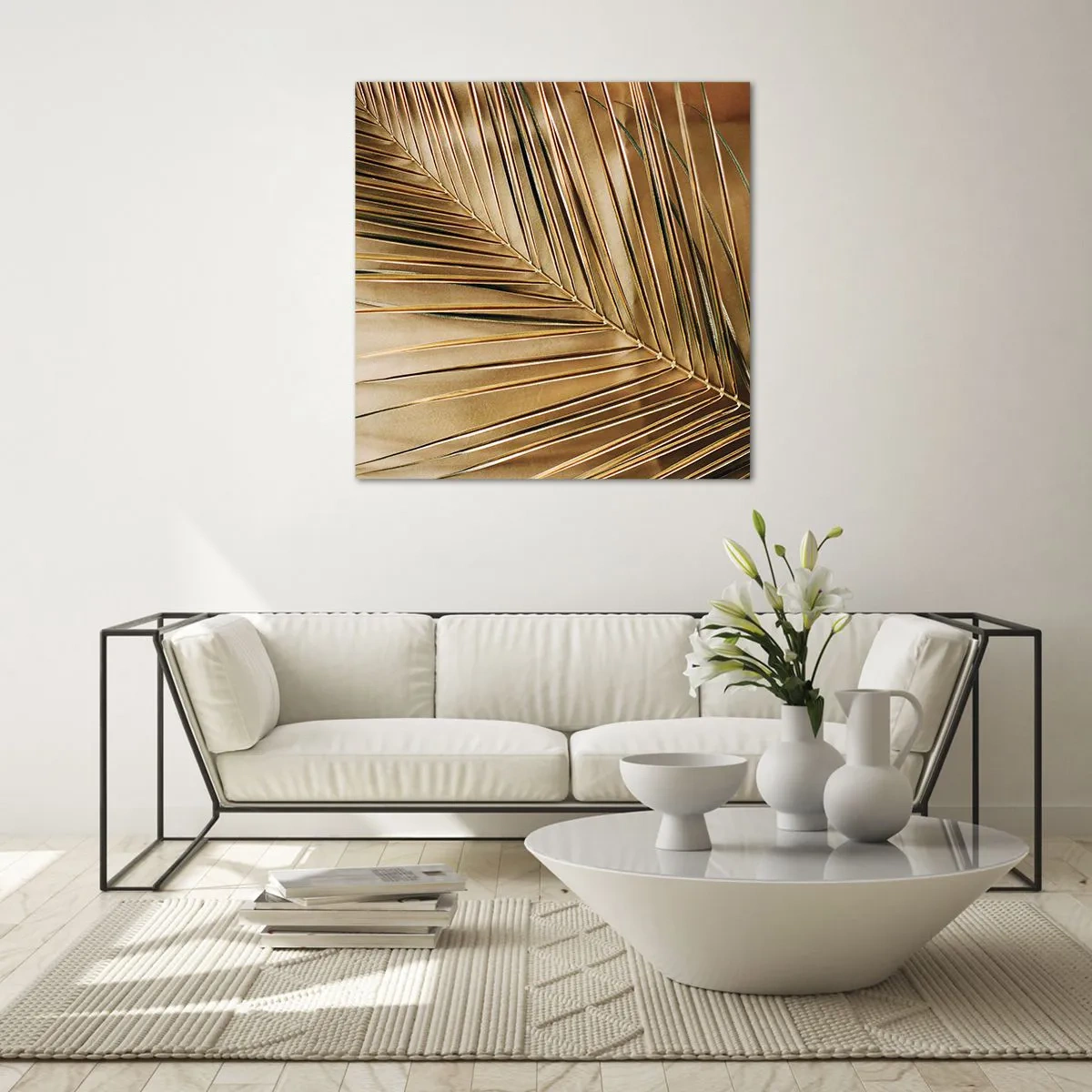 Quadro em vidro - Colunata natural - 30x30 cm