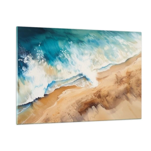 Quadro em vidro - A onda que retorna - 120x80 cm