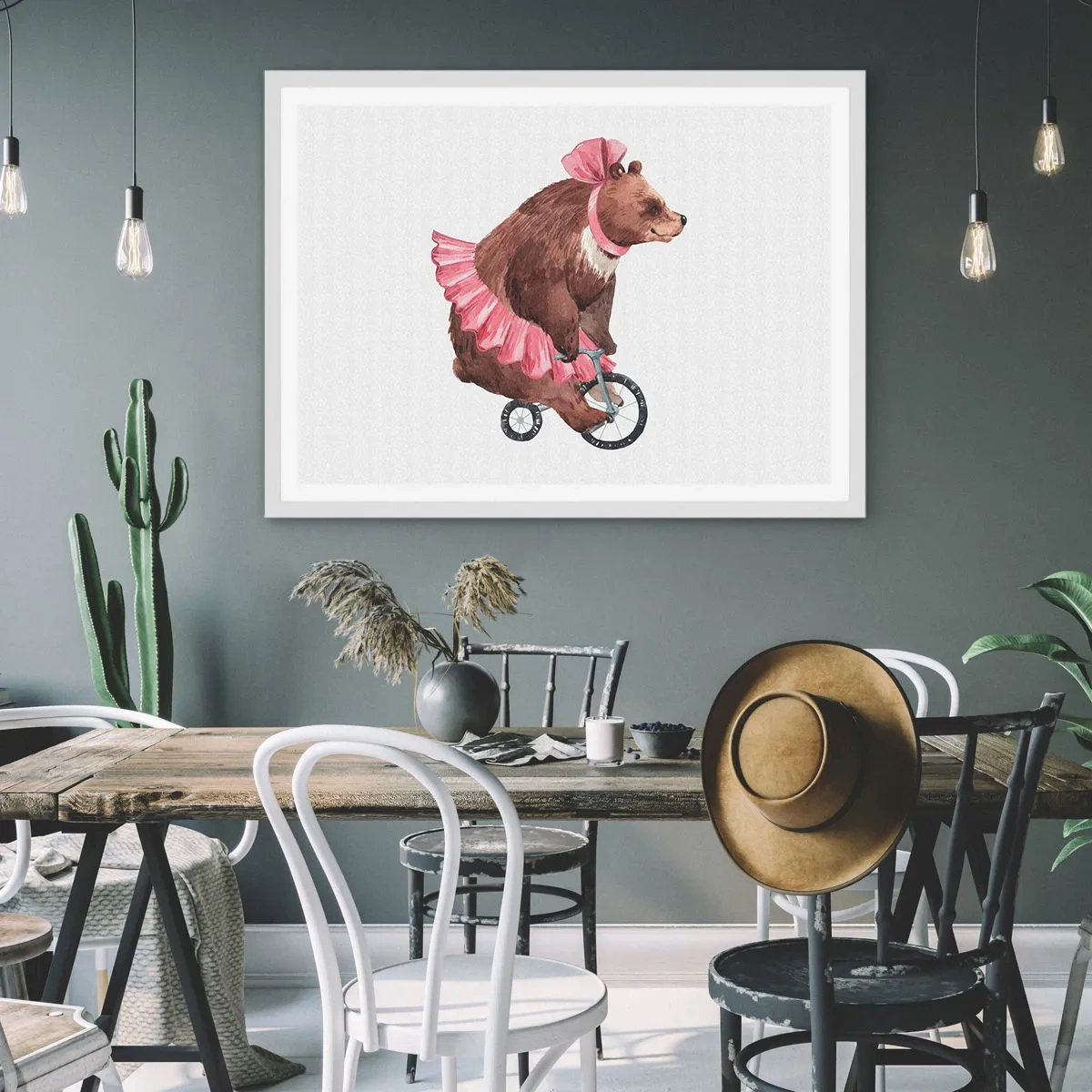 Pôster em moldura branca - Que circo! - 40x30 cm