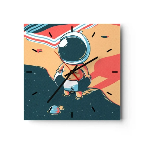 Relógio de parede - Relógio em vidro - De uma perspetiva diferente - 40x40 cm