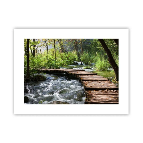 Pôster - Sobre a cascata espumosa - 40x30 cm