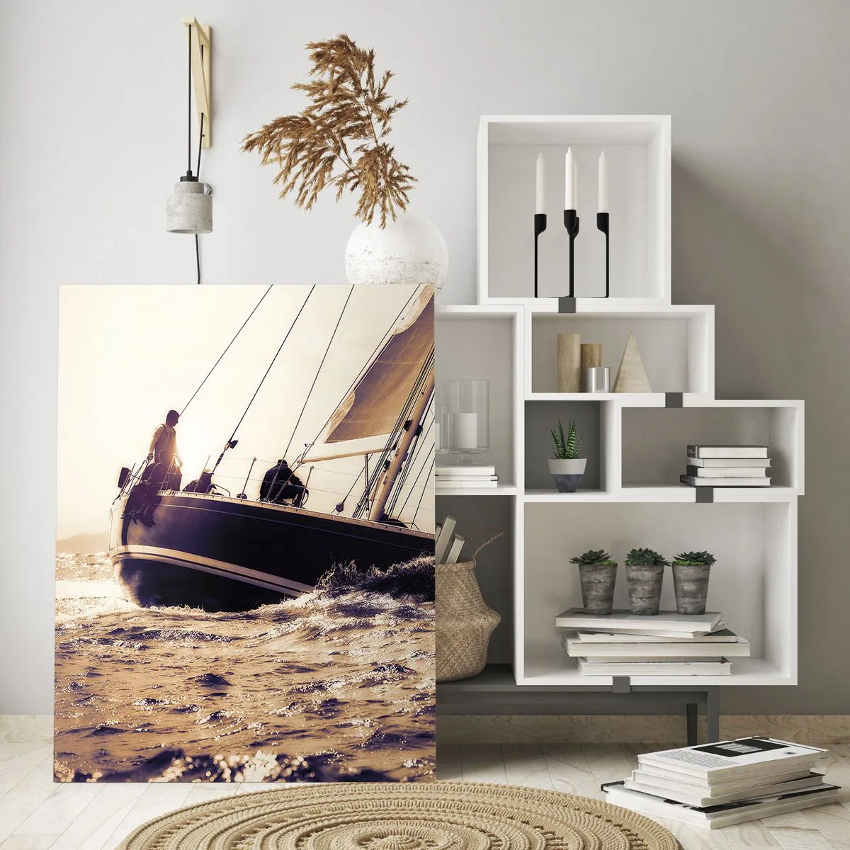 Quadro em vidro - A velejar, marujo - 80x120 cm