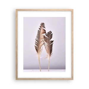 Pôster com moldura de carvalho claro - Contra o nada - 40x50 cm