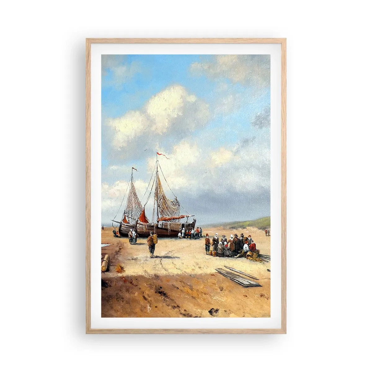 Pôster com moldura de carvalho claro - Pós-caça bem-sucedida - 61x91 cm