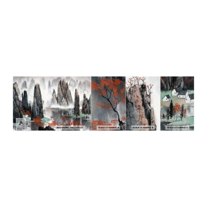 Amostra de Papel de Parede Standard Eco - Poderosos guardiões  - Abstração, Fantasia, Paisagem - 100x30 cm