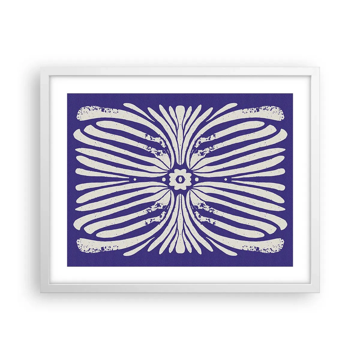 Pôster em moldura branca - Inspirações étnicas - 50x40 cm