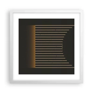 Pôster em moldura branca - Explorar a escuridão - 40x40 cm