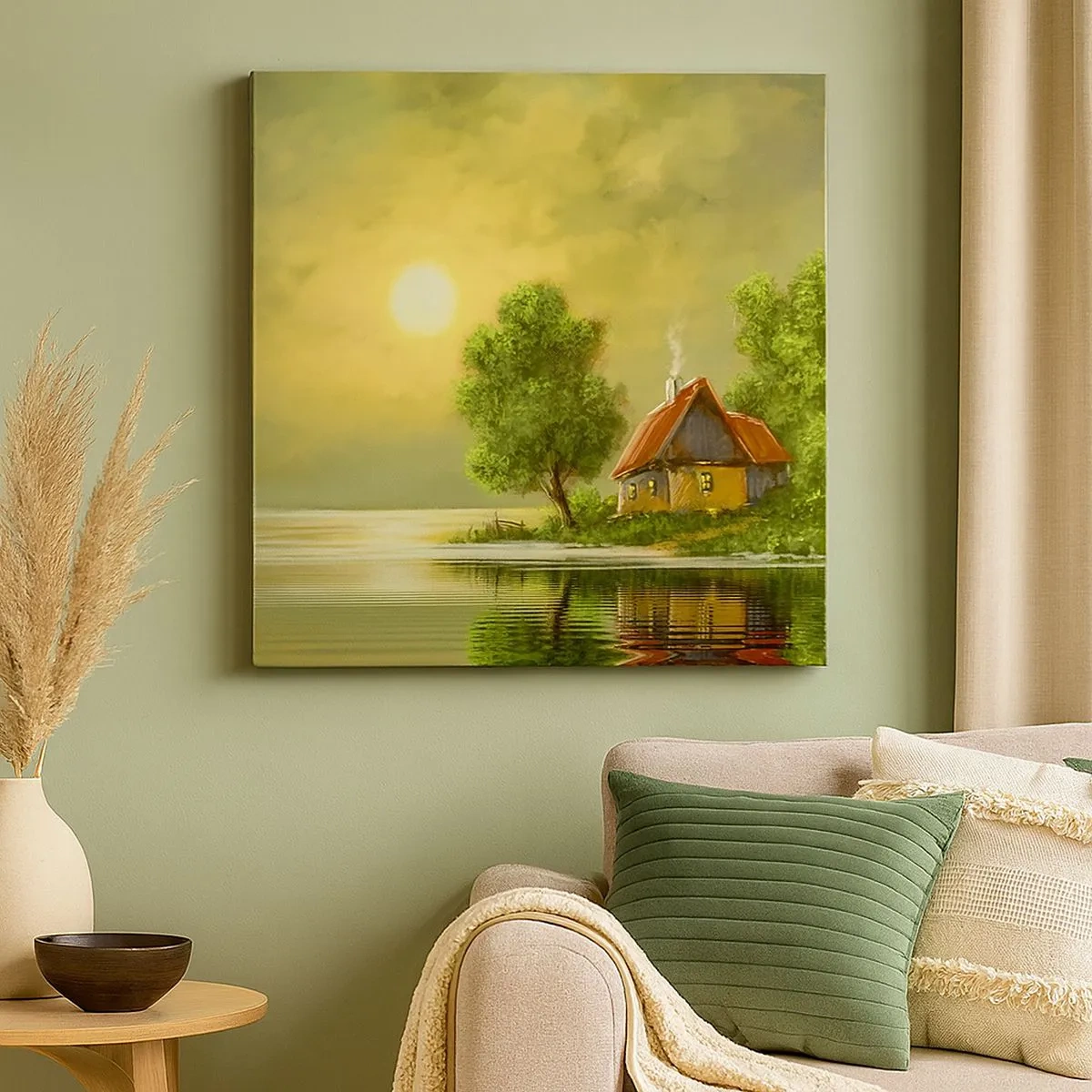 Quadro em tela - Lindo como uma paisagem - 30x30 cm