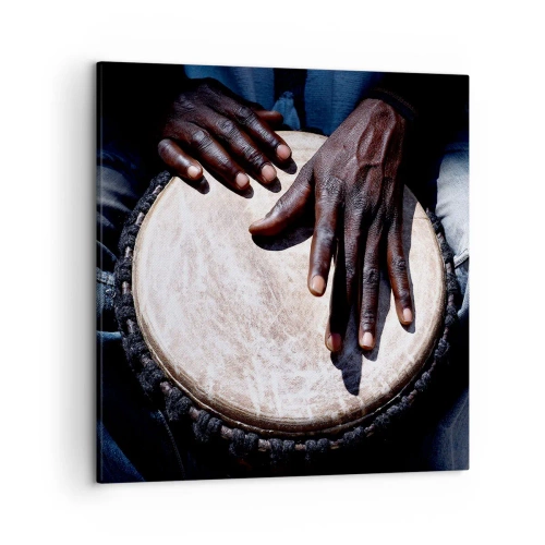 Quadro em tela - Viva no seu próprio ritmo - 50x50 cm