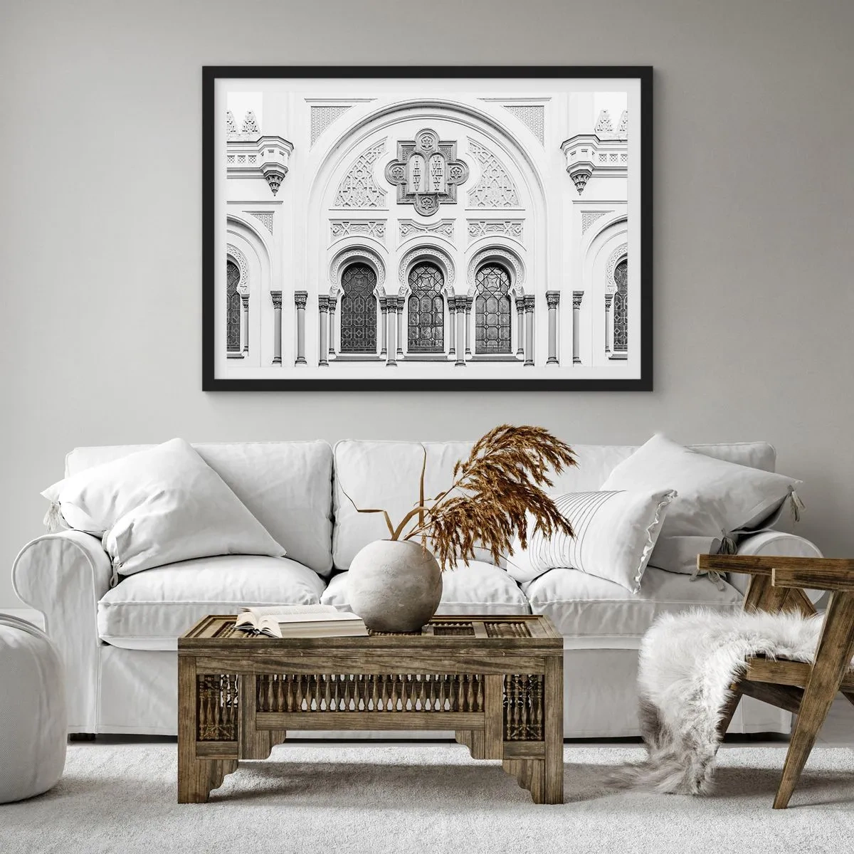 Pôster com moldura preta - Na fronteira das culturas - 91x61 cm