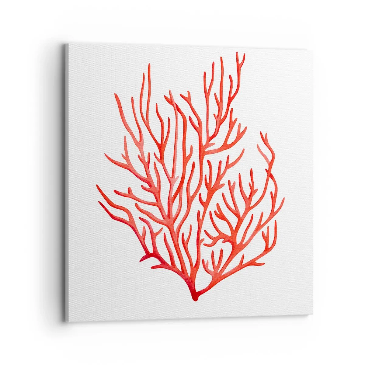 Quadro em tela - Filigrana coral - 70x70 cm