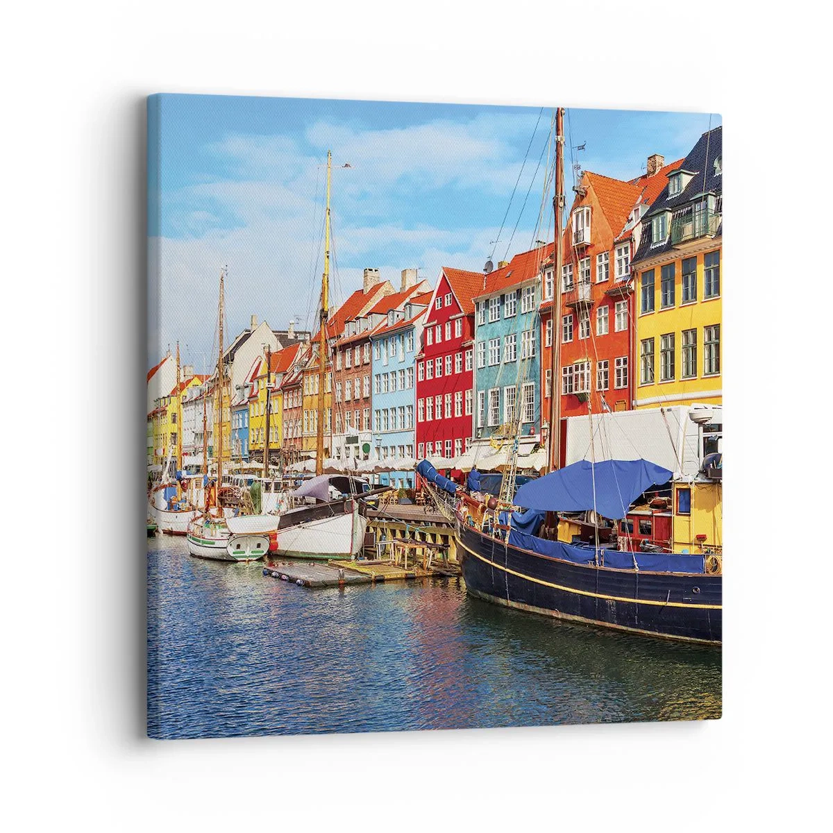 Quadro em tela - Orla alegre  - 30x30 cm