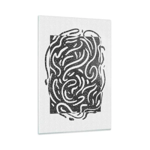 Quadro em vidro - Resumo: dança da alegria - 80x120 cm