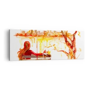 Quadro em tela - Um momento de reflexão - 140x50 cm