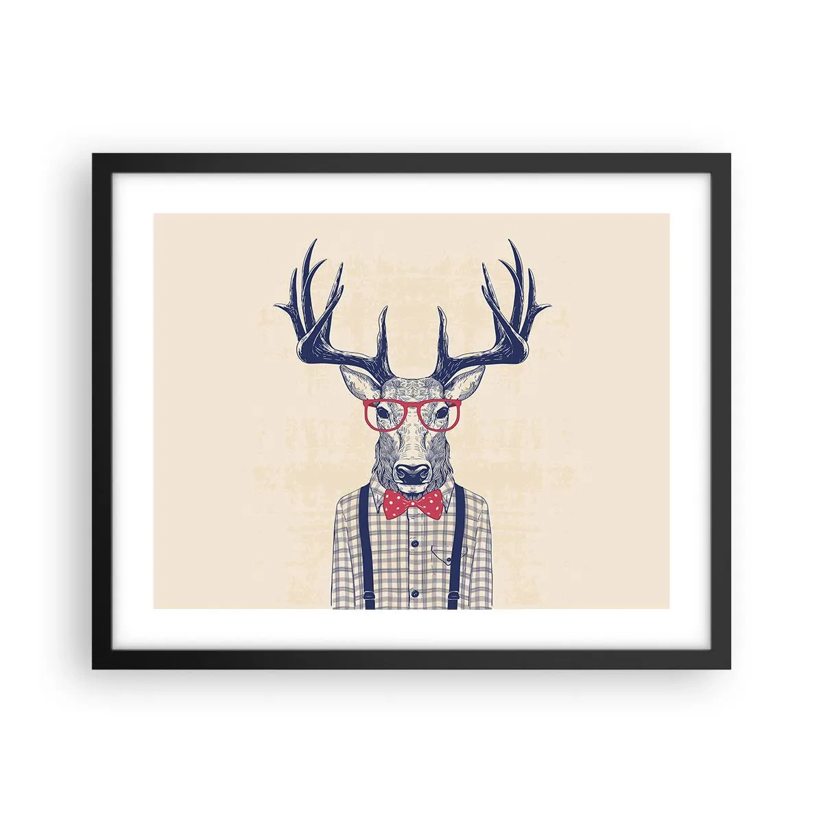 Pôster com moldura preta - Extravagância engraçada - 50x40 cm