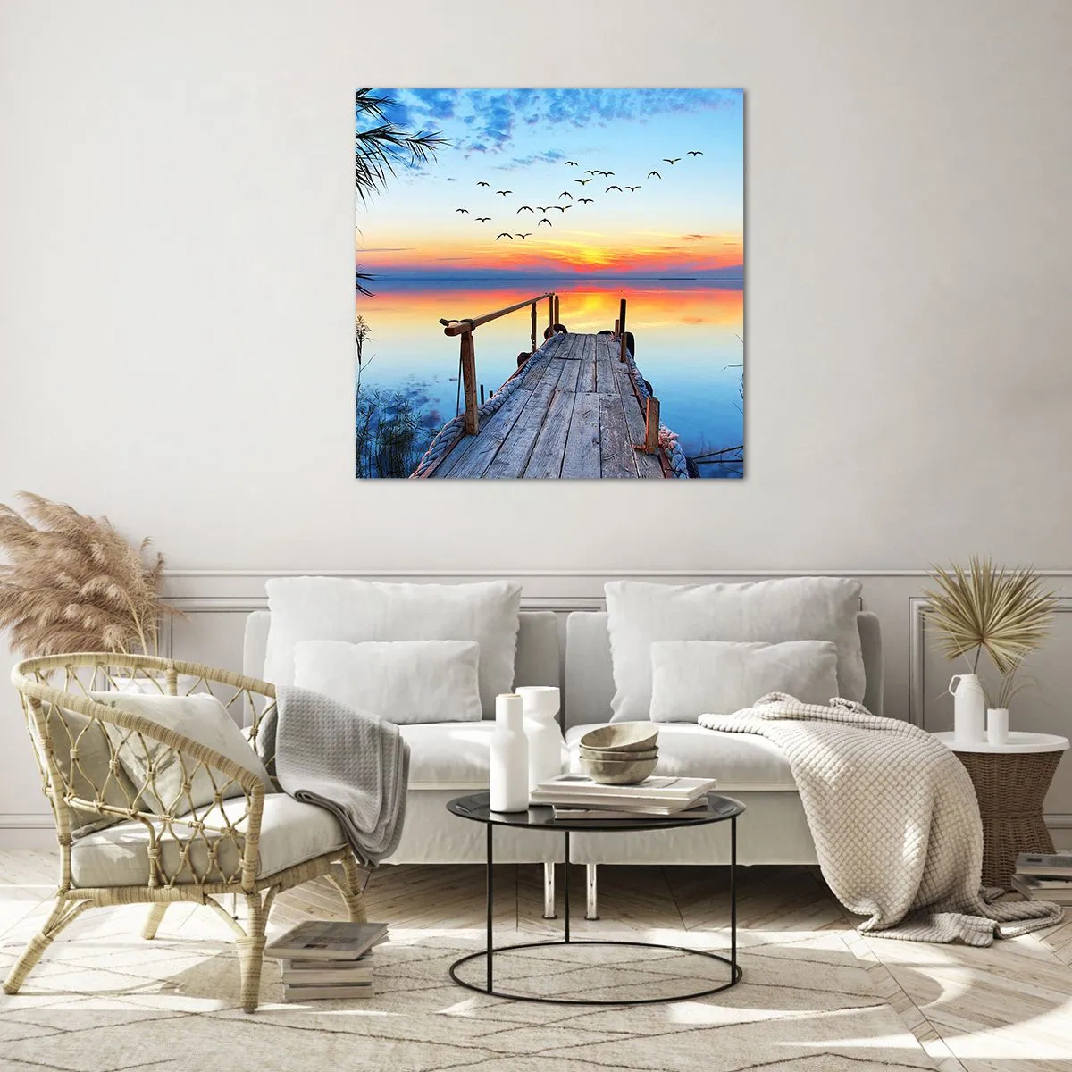 Quadro em vidro - É hora de voltar... - 30x30 cm