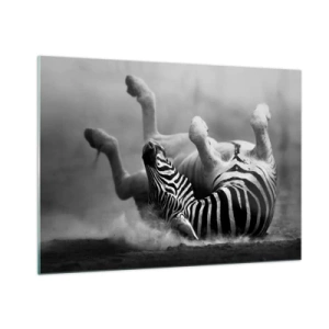 Quadro em vidro - Vai dar zebra - 100x70 cm