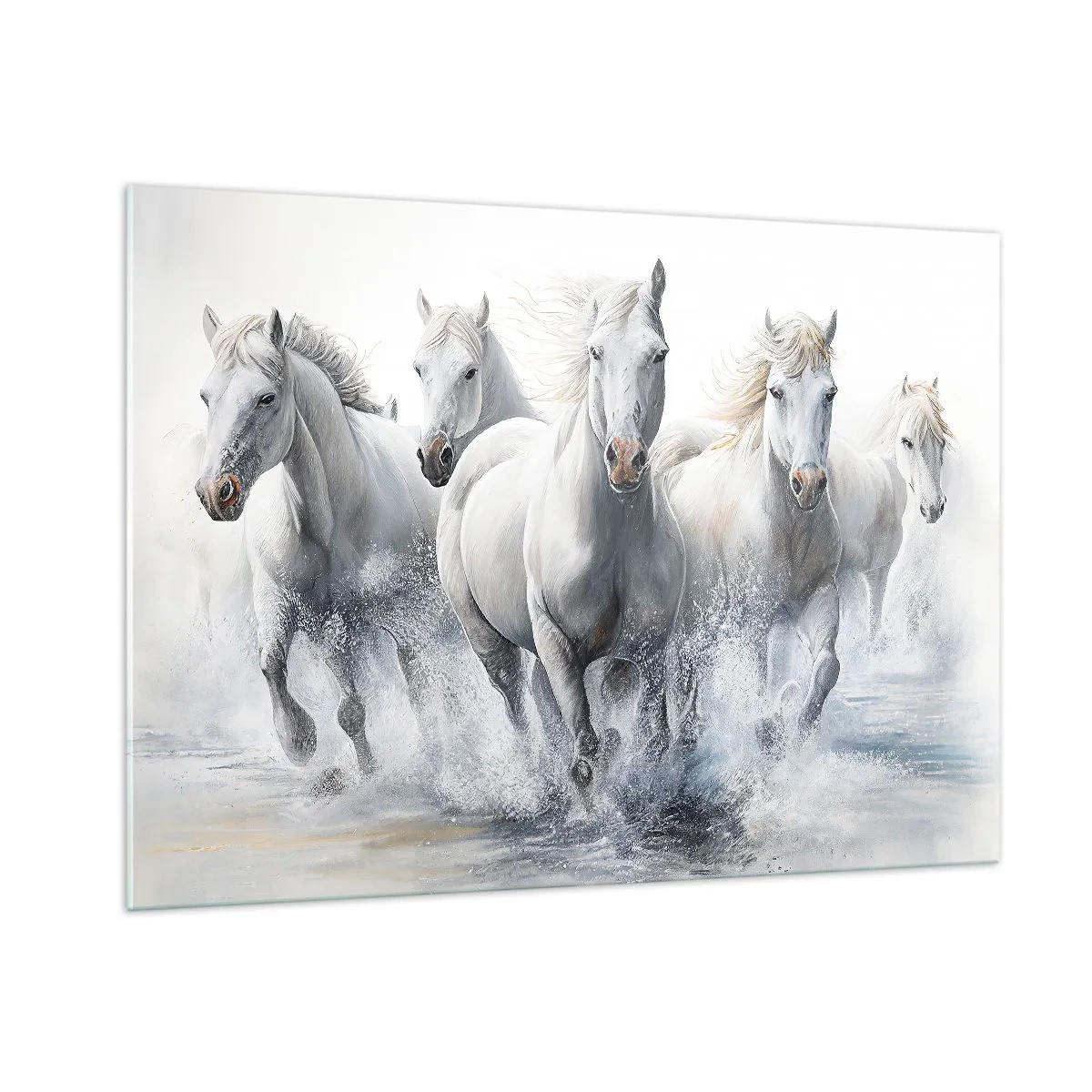 Quadro em vidro - Magia branca - 100x70 cm