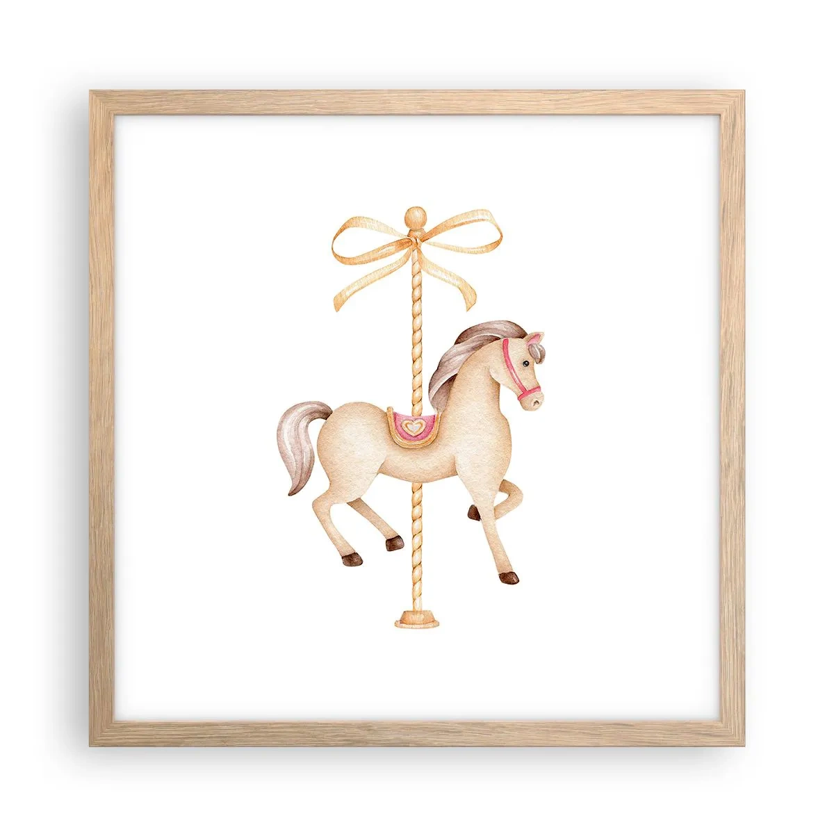 Pôster com moldura de carvalho claro - Um trote gracioso - 40x40 cm