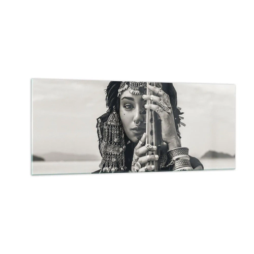 Quadro em vidro - A própria música oriental - 100x40 cm