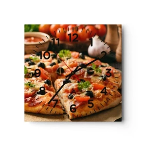 Relógio de parede - Relógio em vidro - Direto do forno - 30x30 cm