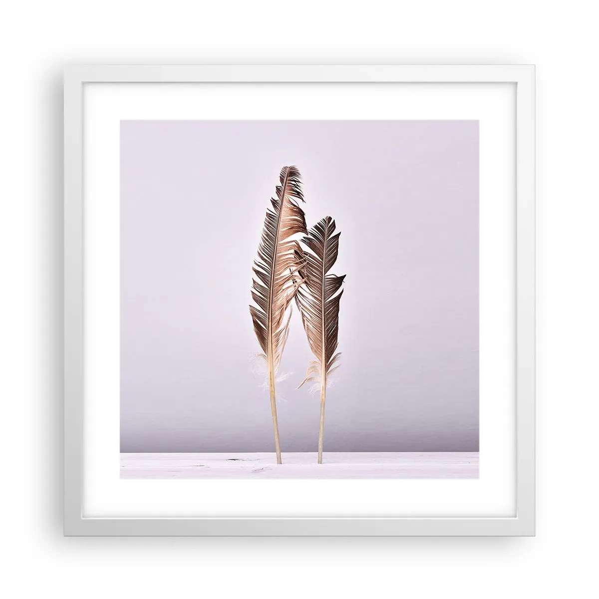 Pôster em moldura branca - Contra o nada - 40x40 cm