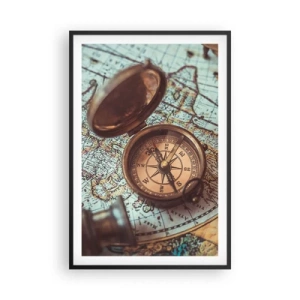 Pôster com moldura preta - Para o aventureiro - 61x91 cm