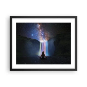 Pôster com moldura preta - Harmonia absoluta - 50x40 cm