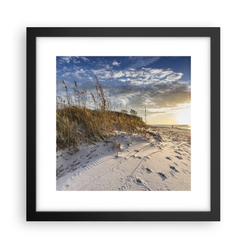 Pôster com moldura preta - Um convite para um passeio - 30x30 cm