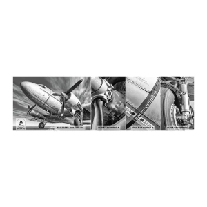 Amostra de Papel de Parede Standard Eco - Sempre pronto a voar - Avião, Retrô, Aeronave - 100x30 cm