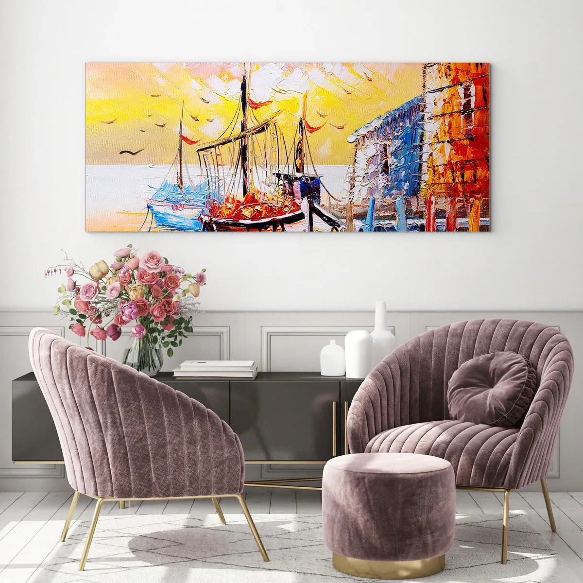 Quadro em vidro - Feliz retorno - 100x40 cm