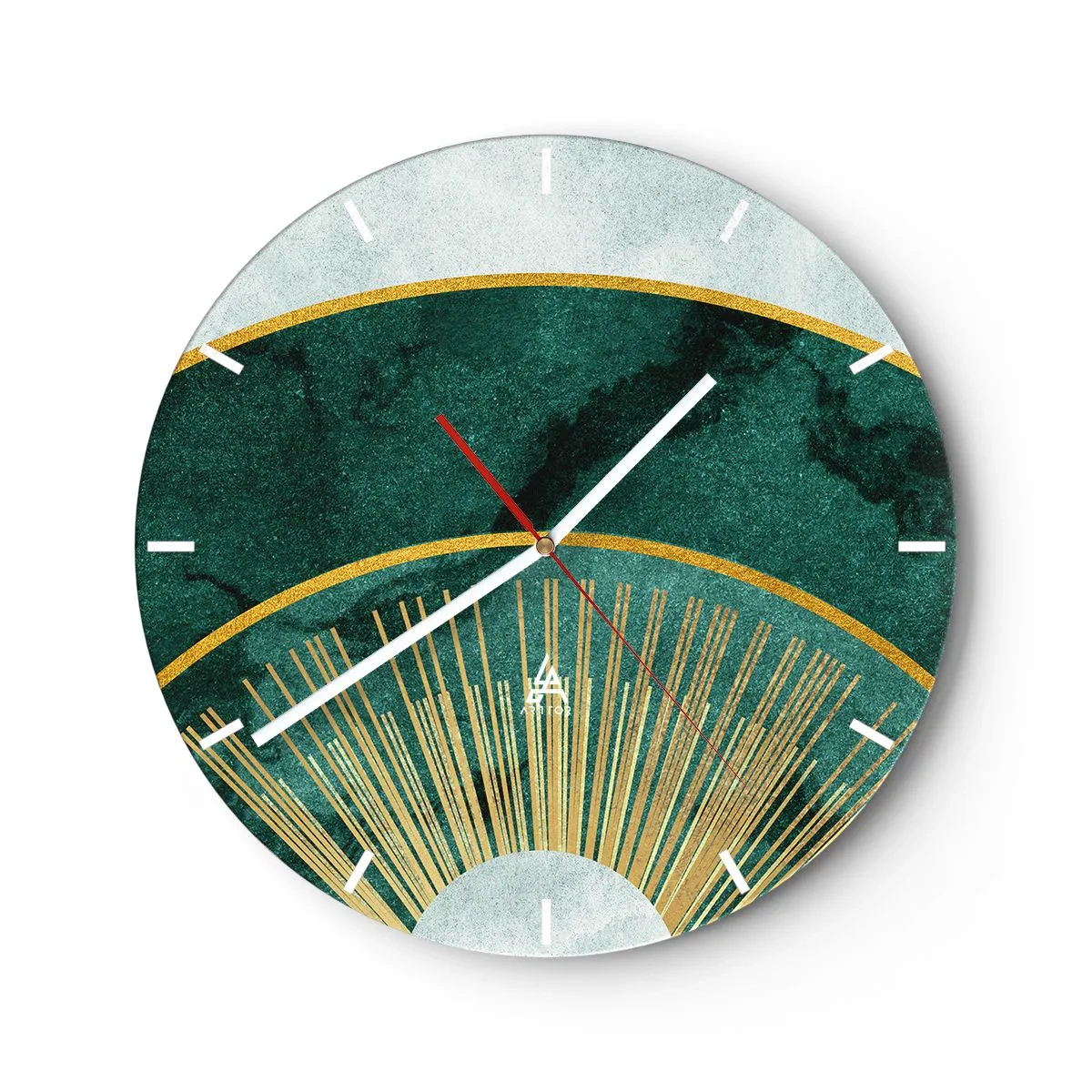 Relógio de parede - Relógio em vidro - Outro sistema solar - 40x40 cm