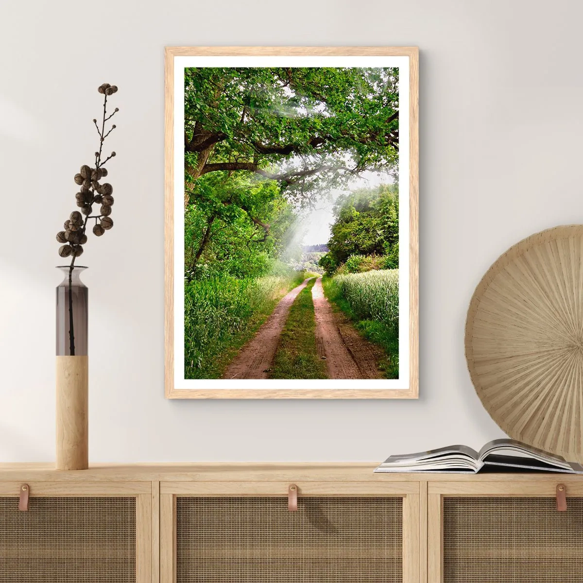 Pôster com moldura de carvalho claro - Os pastores de Arcadia - 40x50 cm