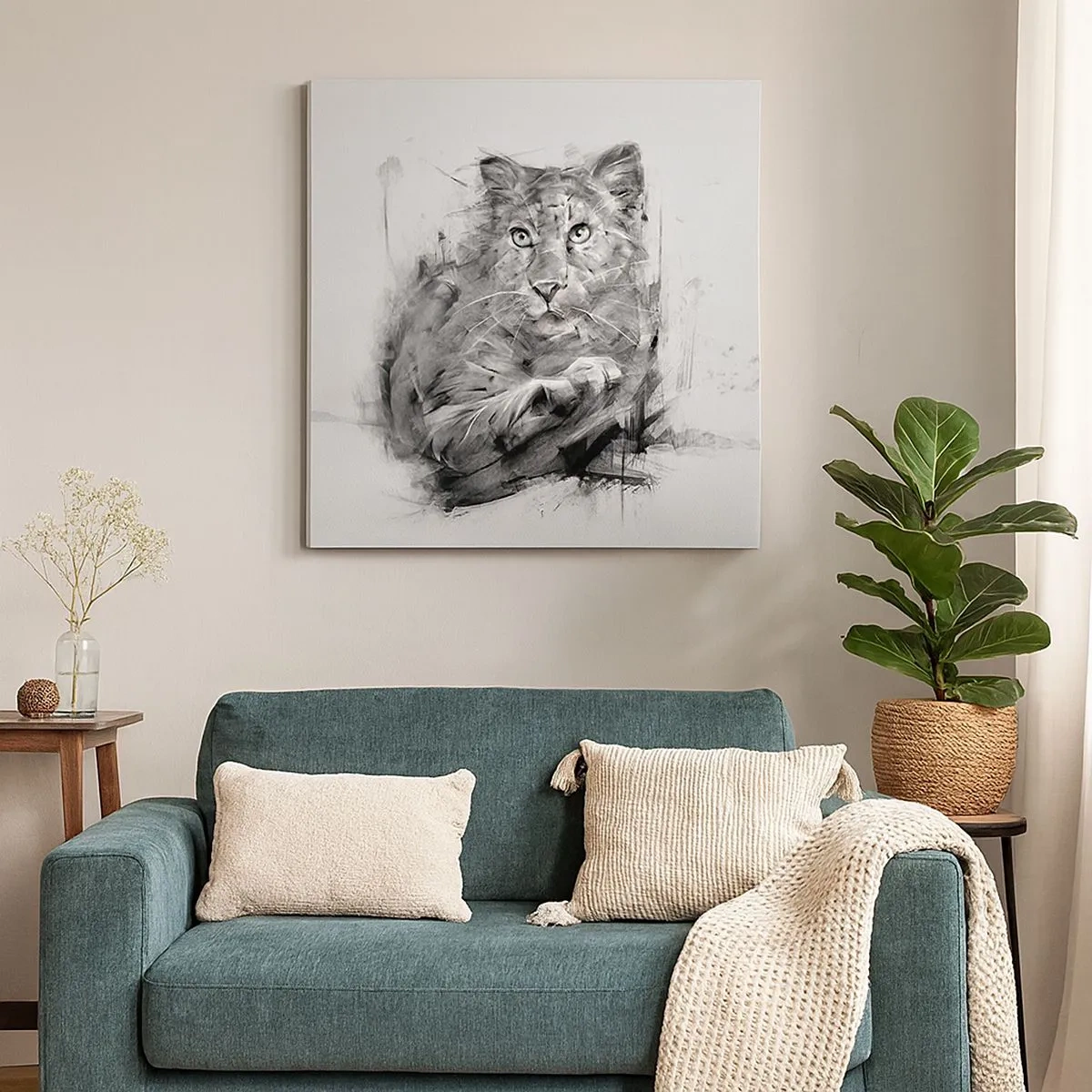 Quadro em tela - Sim, estou a ouvir atentamente - 30x30 cm