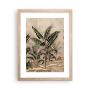 Pôster com moldura de carvalho claro - Gravura em estilo colonial - 30x40 cm