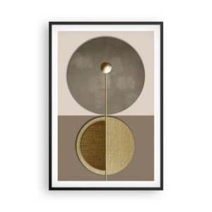 Pôster com moldura preta - Equilíbrio perfeito - 61x91 cm