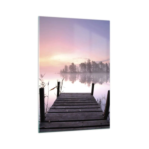 Quadro em vidro - Da névoa lilás... - 70x100 cm