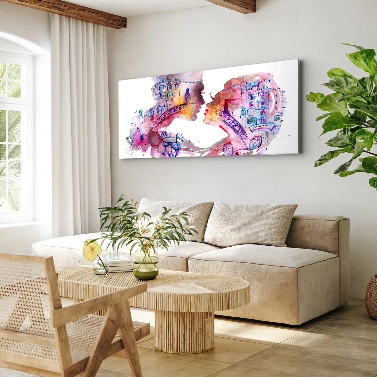 Quadro em tela - A ponte secreta dos suspiros - 160x50 cm