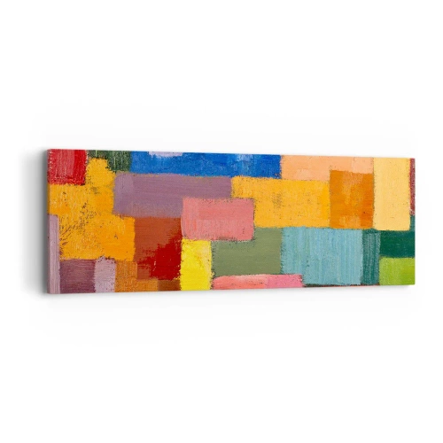 Quadro em tela - Cada um diferente, todos coloridos - 90x30 cm