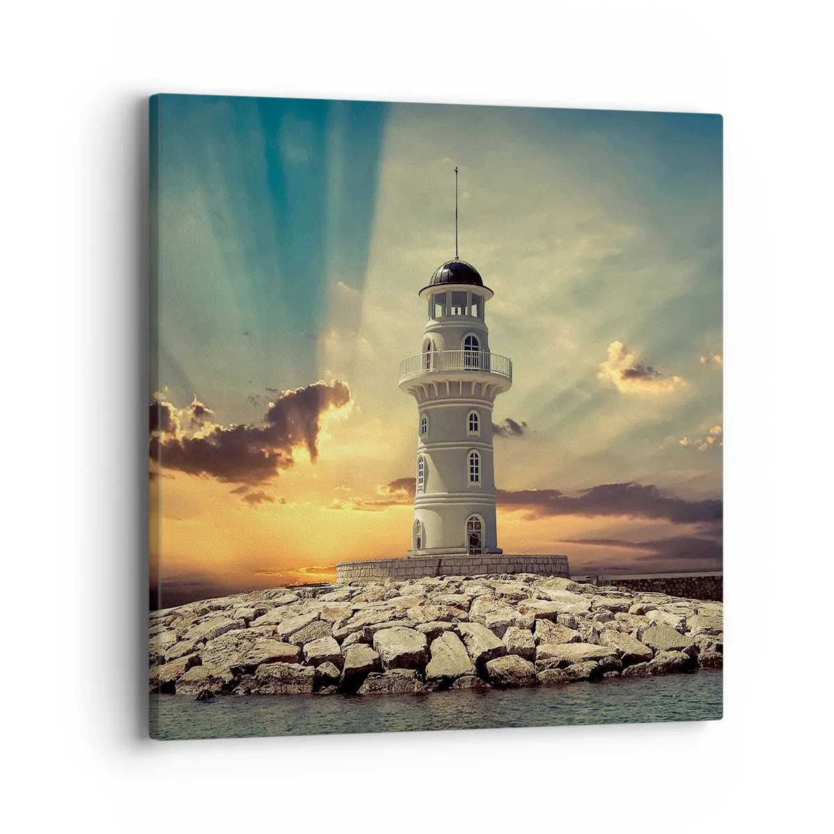 Quadro em tela - Luz - Bondade - Beleza - 40x40 cm