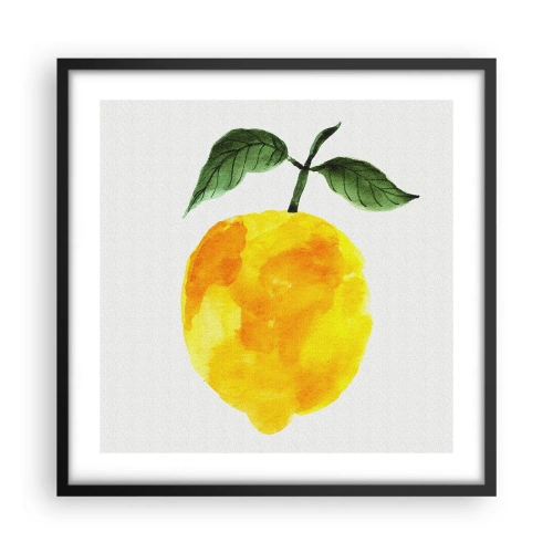 Pôster com moldura preta - Como saborear o sol - 50x50 cm